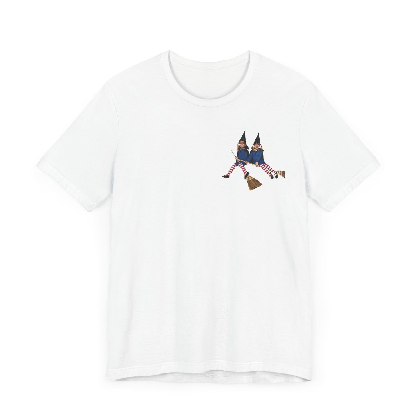 Mary-Kate And Ashley Double Double Witch Tee, Unisex Jersey Short Sleeve Tee, Olsen Twin Shirt, Halloween Shirts, 90's Nostalgia Shirt,