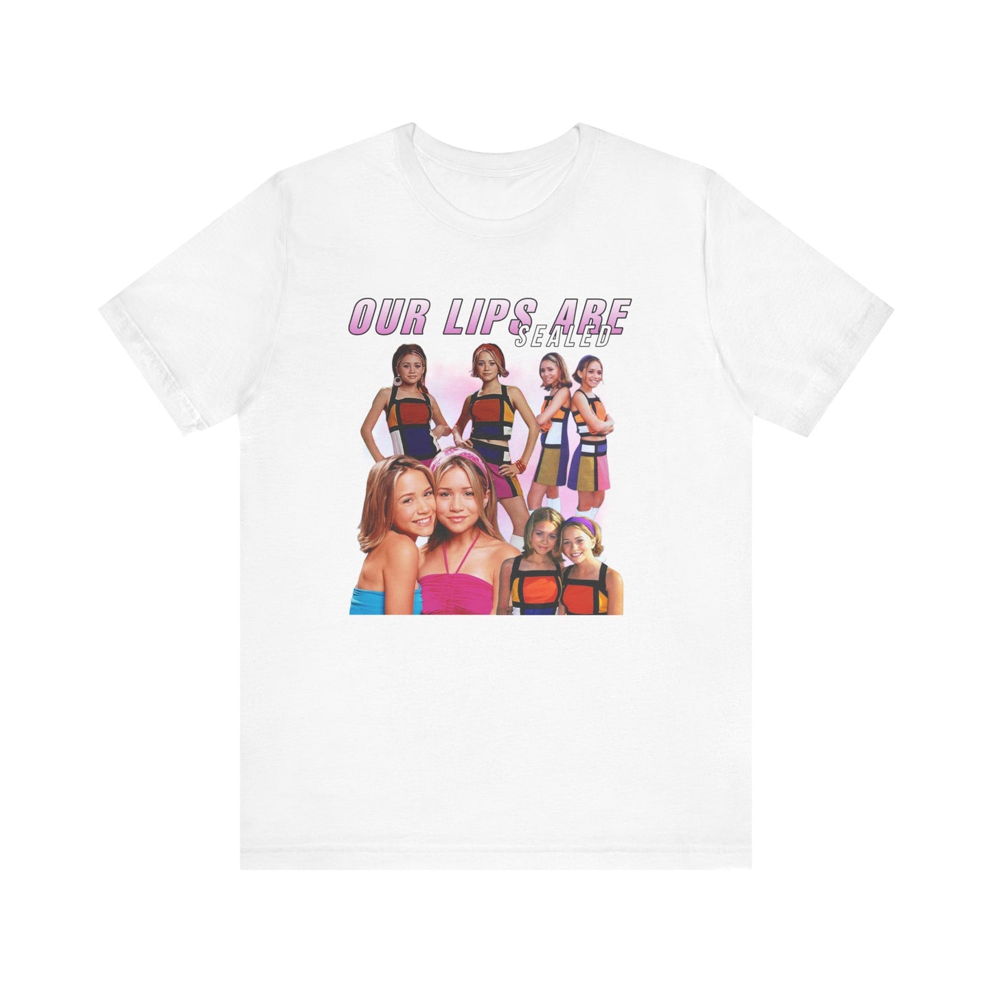 Mary-Kate And Ashley Olsen Our Lips Are Sealed Movie Shirt Unisex Jersey Short Sleeve Tee