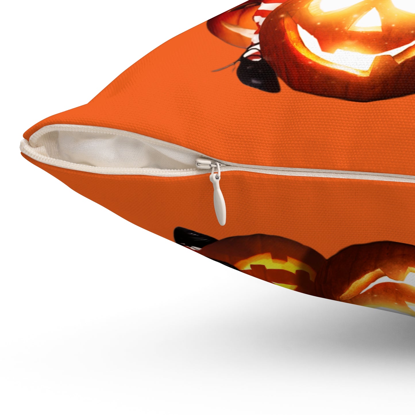 Double Double Orange Square Pillow